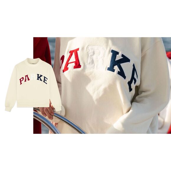 PARKE Costal Heritage Varsity Mockneck Sweatshirt Sz XXL  NEW - Picture 5 of 5